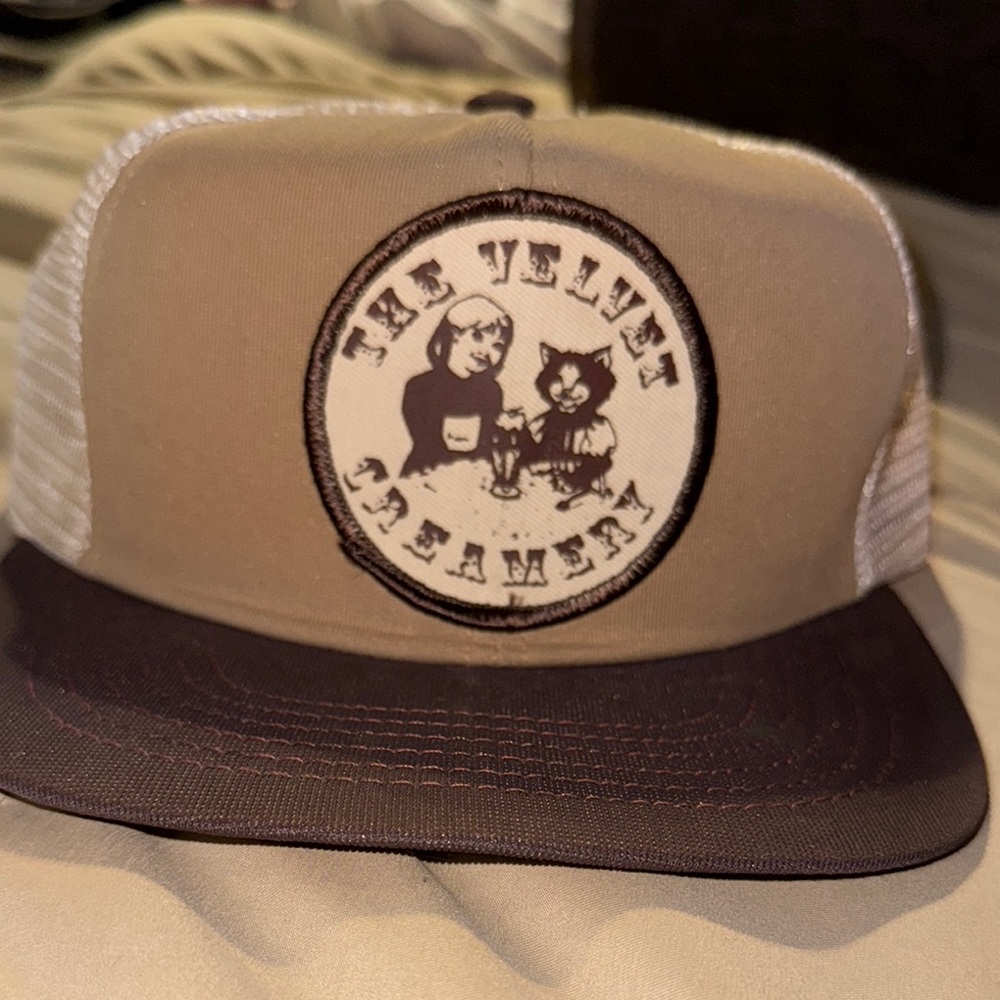 Vintage Cream and Brown Trucker Hat